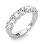Elegant 7 Stone Shared Prong Diamond Band