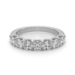 Elegant 7 Stone Shared Prong Diamond Band