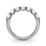 Elegant 7 Stone Shared Prong Diamond Band