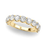 11 Stone Shared Prong Diamond Band - 1 CTW SI1-SI2 G-H 14kt White Gold