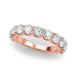 11 Stone Shared Prong Diamond Band - 1 CTW SI1-SI2 G-H 14kt White Gold