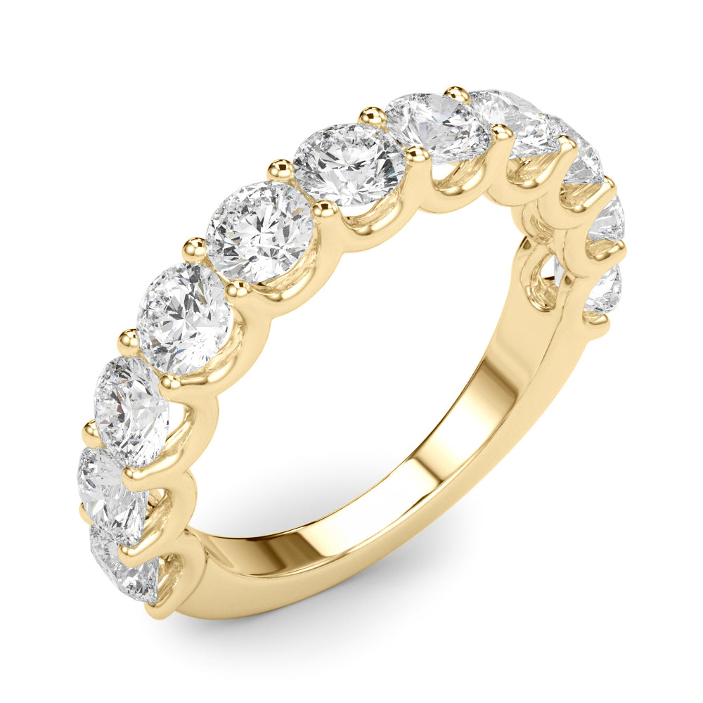 11 Stone Shared Prong Diamond Band - 1 CTW SI1-SI2 G-H 14kt White Gold