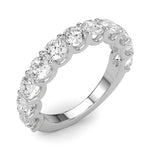 11 Stone Shared Prong Diamond Band - 1 CTW SI1-SI2 G-H 14kt White Gold