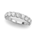 11 Stone Shared Prong Diamond Band - 1 CTW SI1-SI2 G-H 14kt White Gold
