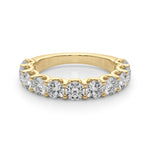 11 Stone Shared Prong Diamond Band - 1 CTW SI1-SI2 G-H 14kt White Gold