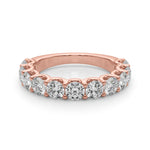11 Stone Shared Prong Diamond Band - 1 CTW SI1-SI2 G-H 14kt White Gold