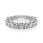 11 Stone Shared Prong Diamond Band - 1 CTW SI1-SI2 G-H 14kt White Gold