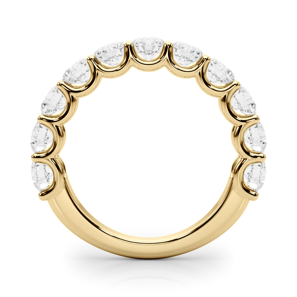 11 Stone Shared Prong Diamond Band - 1 CTW SI1-SI2 G-H 14kt White Gold