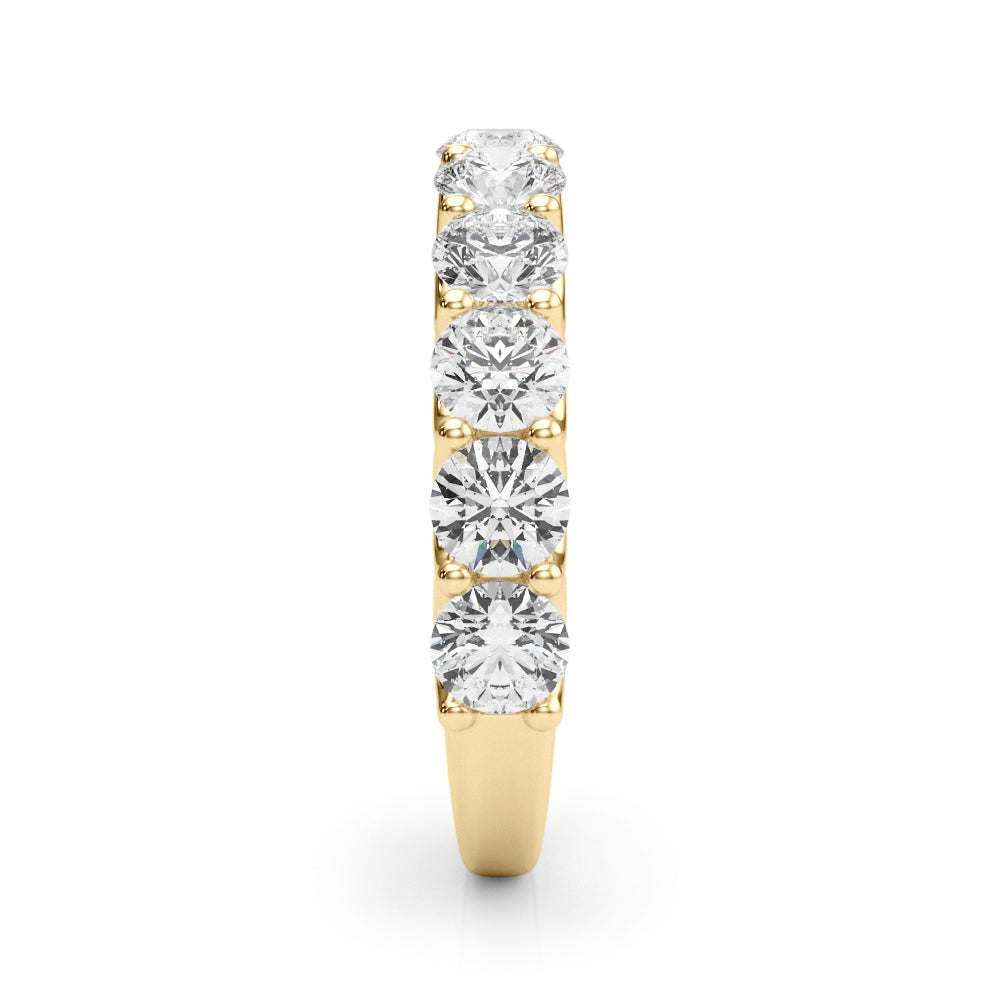 11 Stone Shared Prong Diamond Band - 1 CTW SI1-SI2 G-H 14kt White Gold