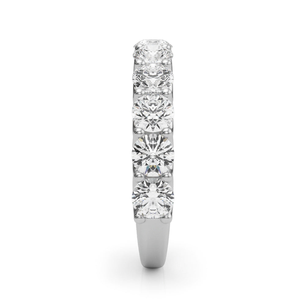 11 Stone Shared Prong Diamond Band - 1 CTW SI1-SI2 G-H 14kt White Gold