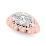 14kt Yellow Gold 1/3 ct TW SI1-GH Oval Semi-Mount Engagement Ring Setting