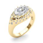 14kt Yellow Gold 1/3 ct TW SI1-GH Oval Semi-Mount Engagement Ring Setting