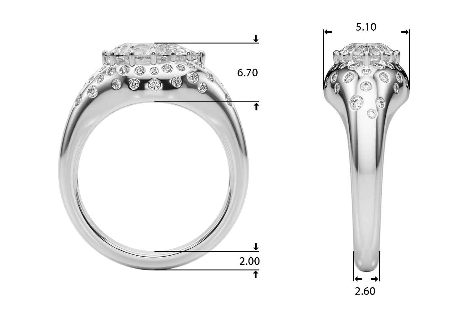 14kt Yellow Gold 1/3 ct TW SI1-GH Oval Semi-Mount Engagement Ring Setting