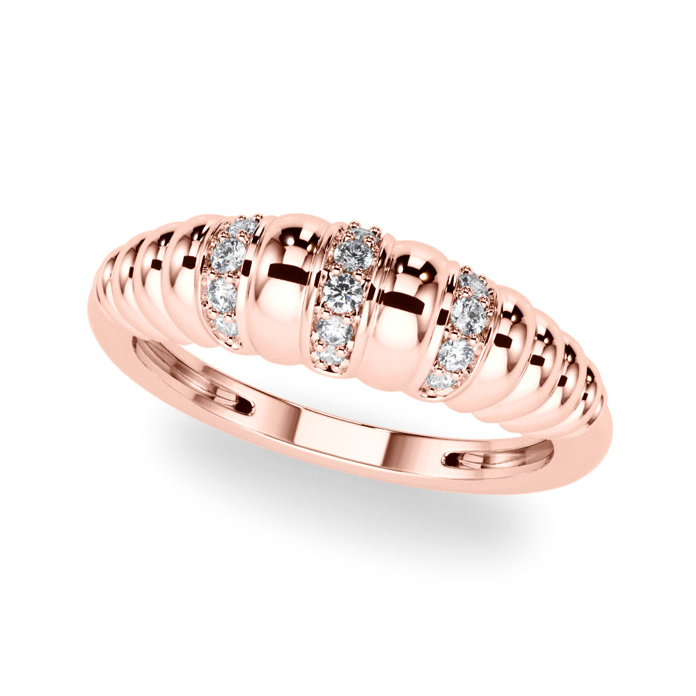 Elegant 14kt White Gold Fashion Band with 1/8 ct tw Diamonds