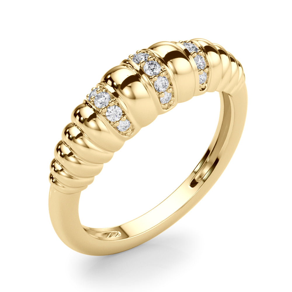 Elegant 14kt White Gold Fashion Band with 1/8 ct tw Diamonds