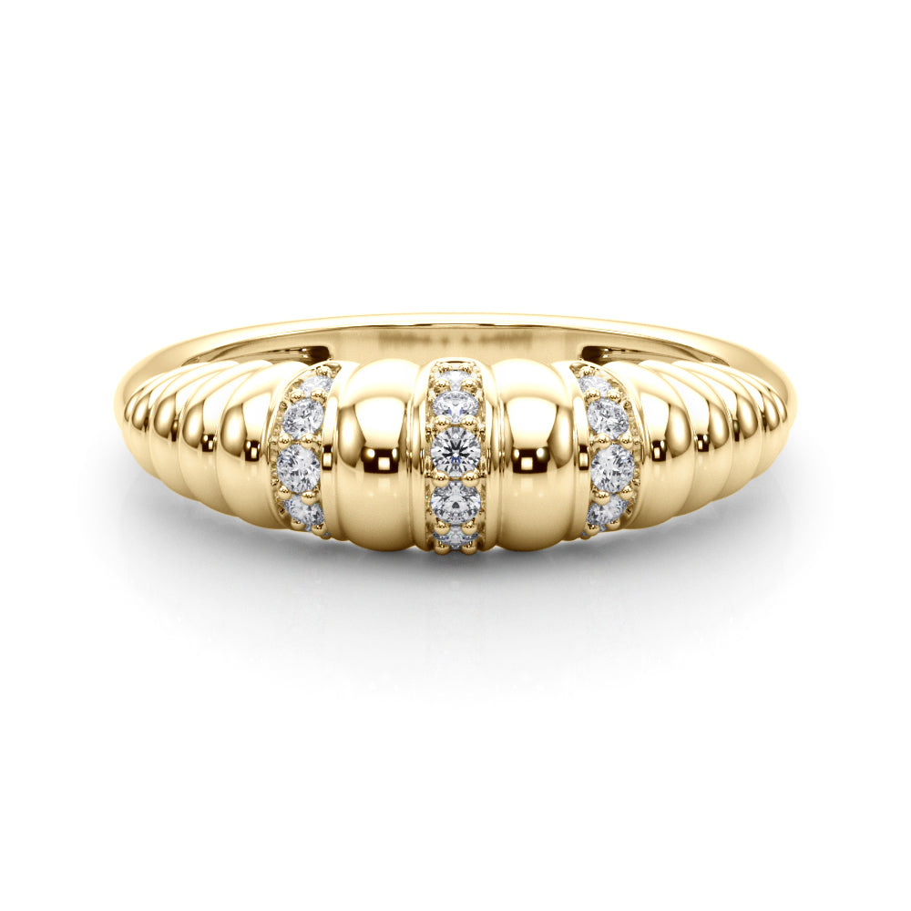 Elegant 14kt White Gold Fashion Band with 1/8 ct tw Diamonds