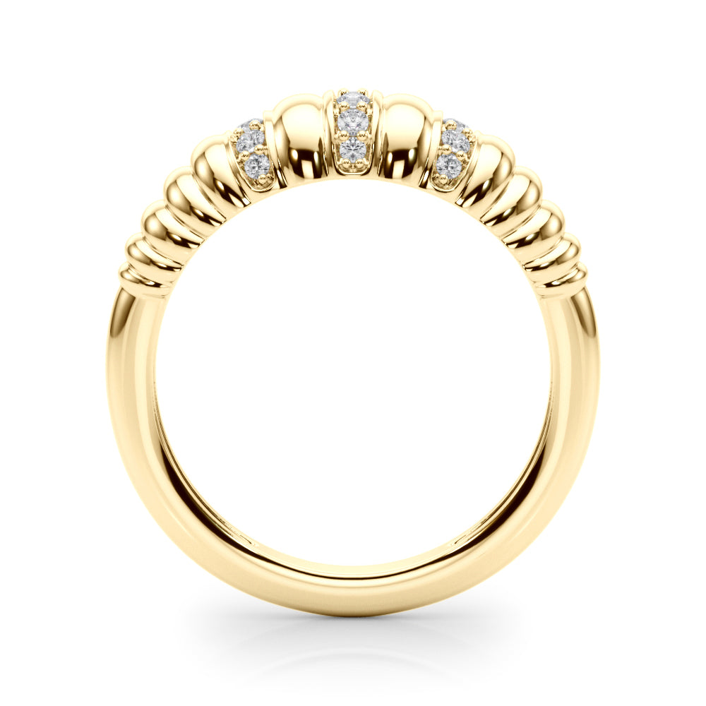 Elegant 14kt White Gold Fashion Band with 1/8 ct tw Diamonds