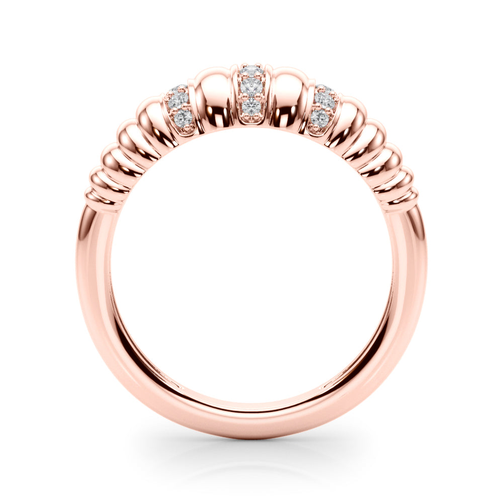 Elegant 14kt White Gold Fashion Band with 1/8 ct tw Diamonds