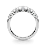 Elegant 14kt White Gold Fashion Band with 1/8 ct tw Diamonds