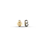 14kt White Gold Medium Nut Earring Backs - Fits .026 or .030 Gauge Posts