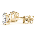 Elegant 14kt White Gold 0.05 Carat Diamond Stud Earrings - VS1-VS2, F-G Quality
