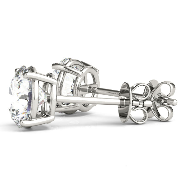 Elegant 14kt White Gold 0.05 Carat Diamond Stud Earrings - VS1-VS2, F-G Quality