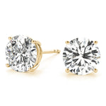 Elegant 14kt White Gold 0.05 Carat Diamond Stud Earrings - VS1-VS2, F-G Quality