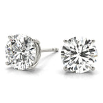 Elegant 14kt White Gold 0.05 Carat Diamond Stud Earrings - VS1-VS2, F-G Quality