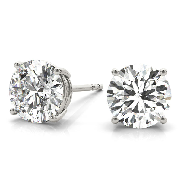 Elegant 14kt White Gold 0.05 Carat Diamond Stud Earrings - VS1-VS2, F-G Quality