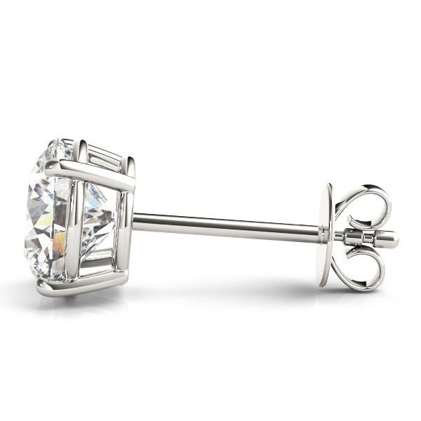 Elegant 14kt White Gold 0.05 Carat Diamond Stud Earrings - VS1-VS2, F-G Quality