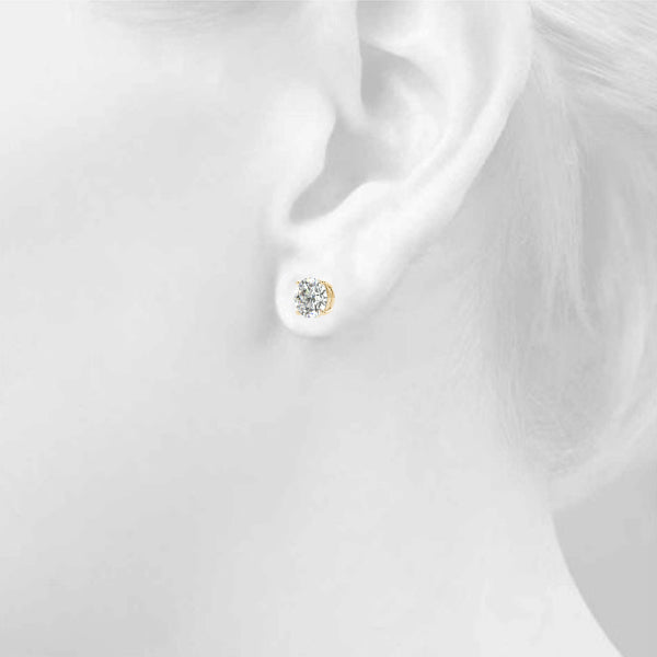 Sparkling 0.1 Carat 4-Prong Wire Earrings