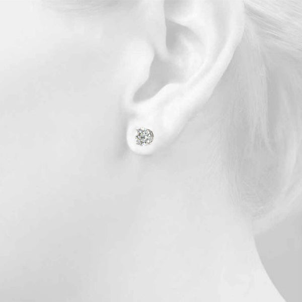 Sparkling 0.1 Carat 4-Prong Wire Earrings