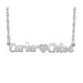 14K White Gold Diamond Accent Personalized Name Necklace