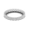 Exquisite Full Eternity Princess Cut Diamond Wedding Band in 14k White Gold