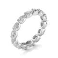Exquisite Full Eternity Pear Diamond Wedding Band in 14kt White Gold - 1.44 cttw VS1-VS2, F-G