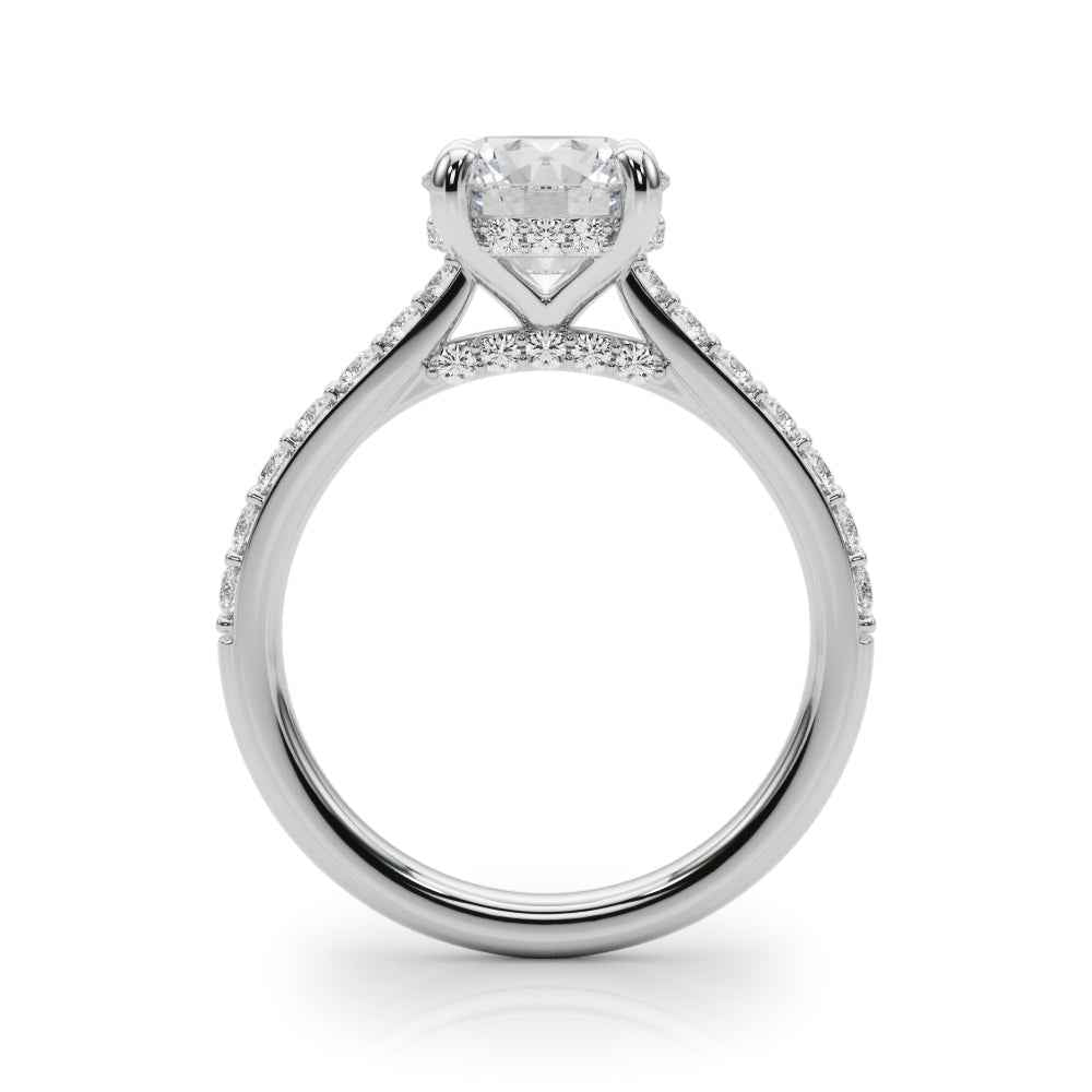 Elegant Halo Round Diamond Engagement Ring - STYLE 