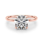 Exquisite 1 Carat Round Hidden Halo Engagement Ring in 14k White Gold