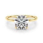 Exquisite 1 Carat Round Hidden Halo Engagement Ring in 14k White Gold