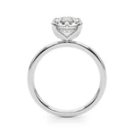 Exquisite 1 Carat Round Hidden Halo Engagement Ring in 14k White Gold