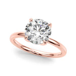 Exquisite 1 Carat Round Hidden Halo Engagement Ring in 14k White Gold