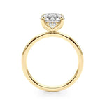Exquisite 1 Carat Round Hidden Halo Engagement Ring in 14k White Gold