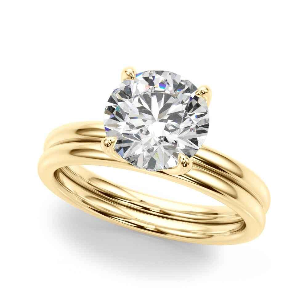Exquisite 1 Carat Round Hidden Halo Engagement Ring in 14k White Gold