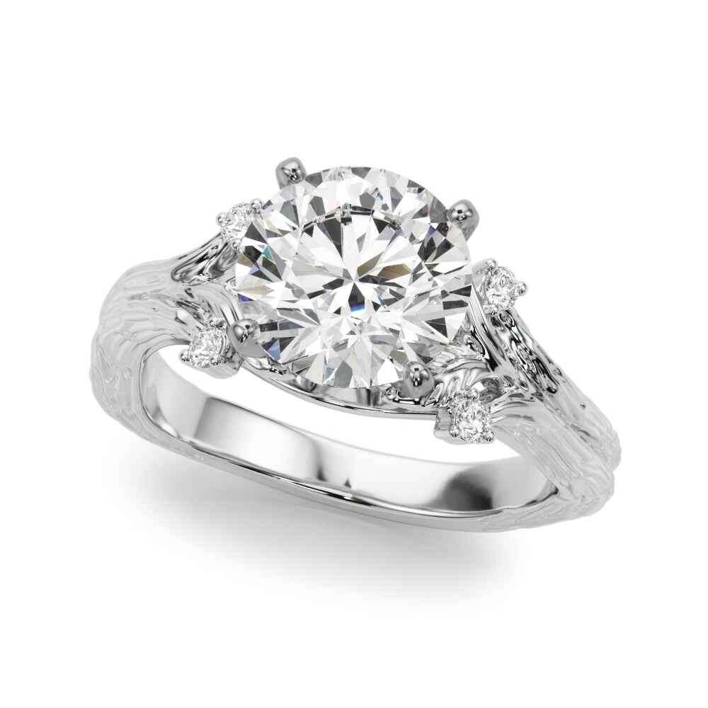 Exquisite 14kt White Gold Engagement Ring - 1/20 ct TW SI1-SI2, G-H Diamonds