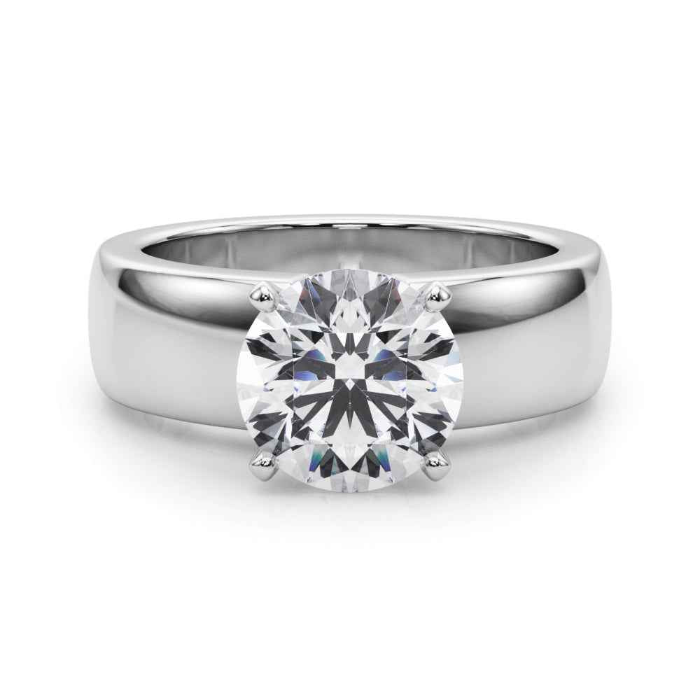 Exquisite 14kt Yellow Gold Round Solitaire Engagement Ring Setting (STYLE 