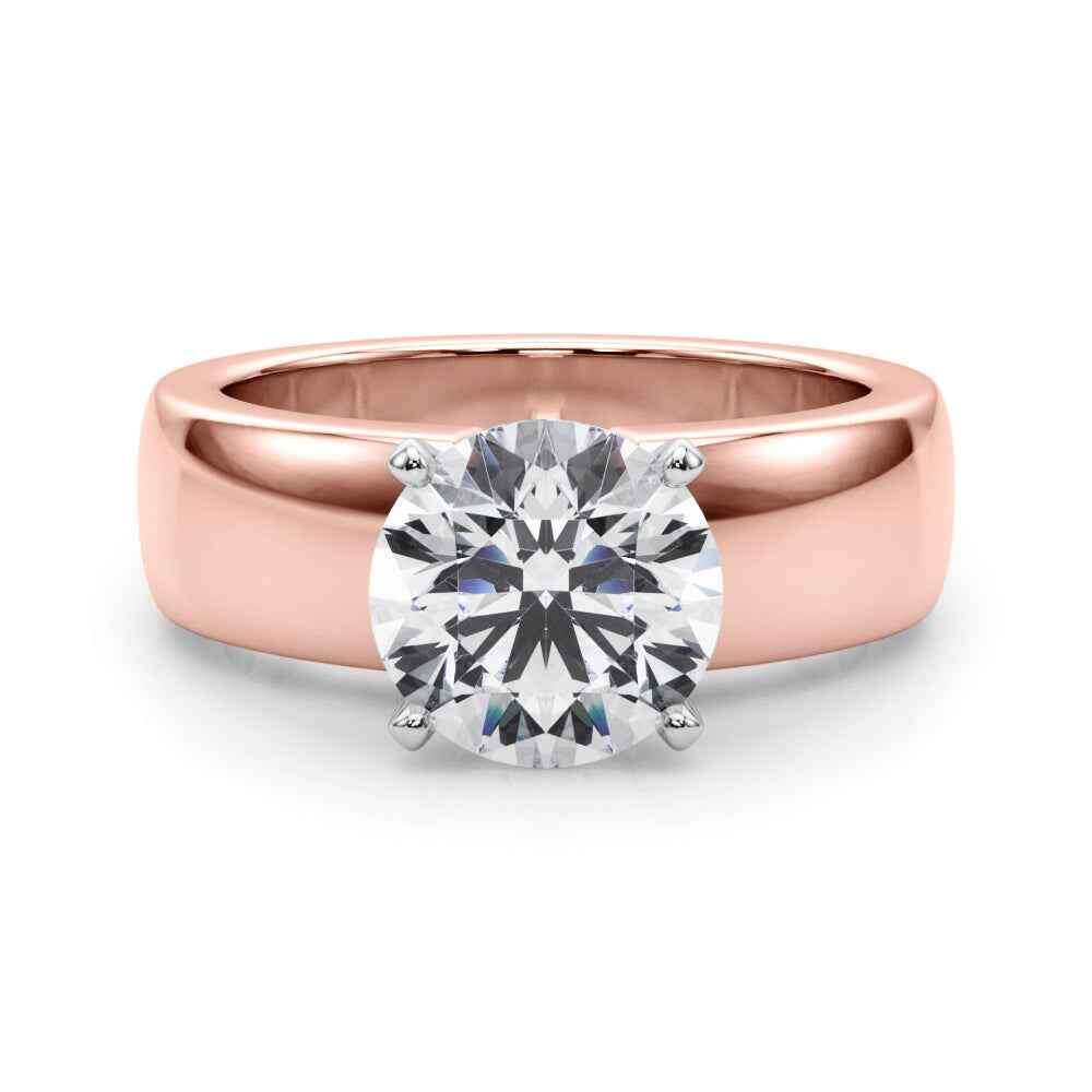 Exquisite 14kt Yellow Gold Round Solitaire Engagement Ring Setting (STYLE 