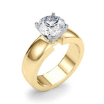 Exquisite 14kt Yellow Gold Round Solitaire Engagement Ring Setting (STYLE 
