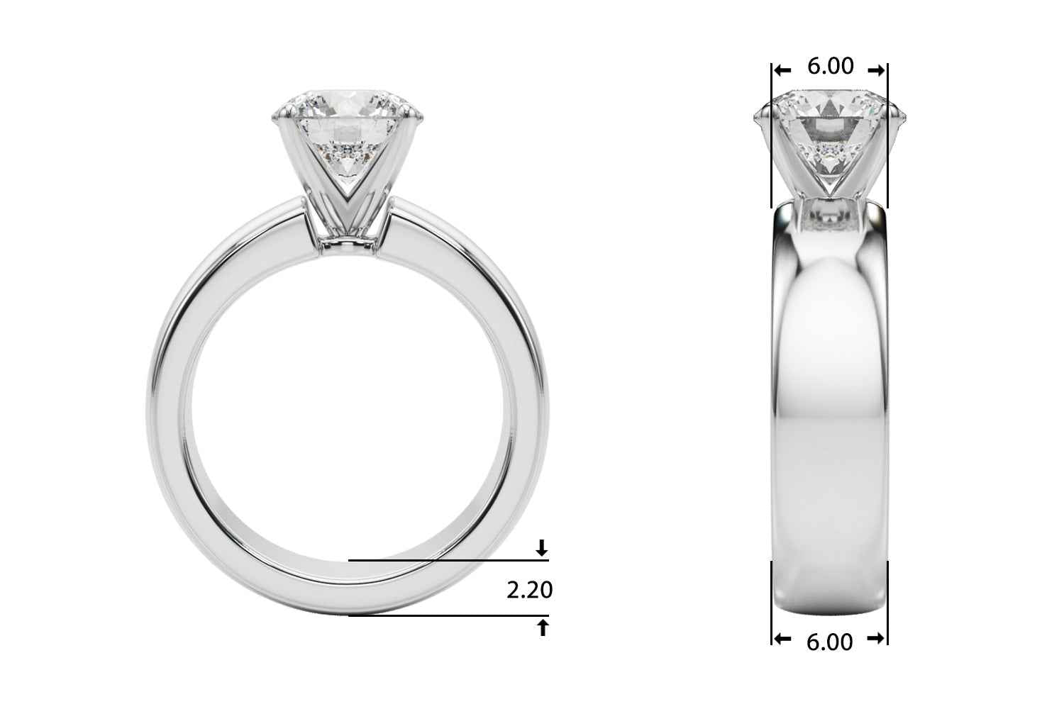 Exquisite 14kt Yellow Gold Round Solitaire Engagement Ring Setting (STYLE 