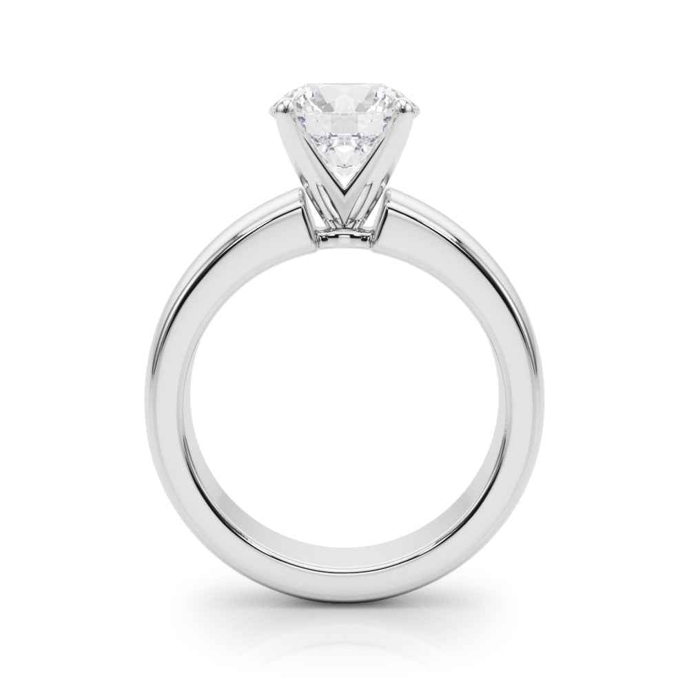 Exquisite 14kt Yellow Gold Round Solitaire Engagement Ring Setting (STYLE 