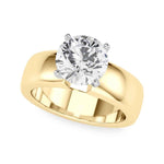 Exquisite 14kt Yellow Gold Round Solitaire Engagement Ring Setting (STYLE 