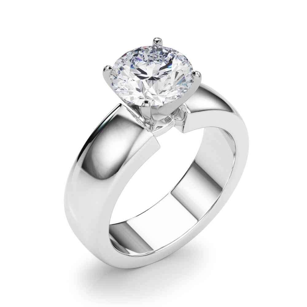 Exquisite 14kt Yellow Gold Round Solitaire Engagement Ring Setting (STYLE 